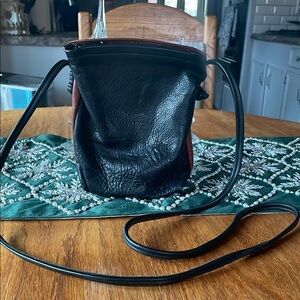 Black Leather Crossbody Bag